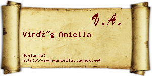 Virág Aniella névjegykártya